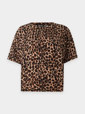 T-shirt z nadrukiem DKNY jasnobrązowy