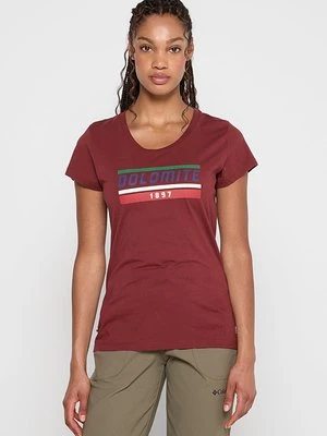 T-shirt z nadrukiem Dolomite czerwony