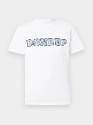 T-shirt z nadrukiem Dondup biały
