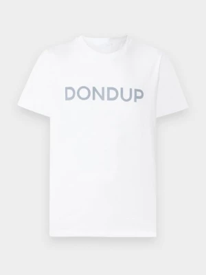 T-shirt z nadrukiem Dondup biały
