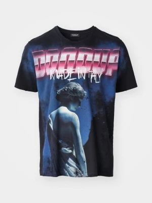T-shirt z nadrukiem Dondup czarny