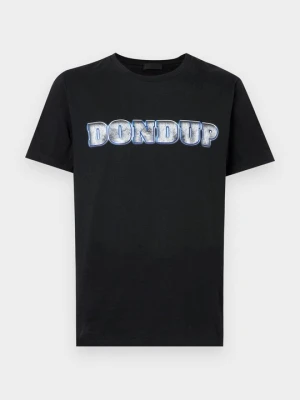 T-shirt z nadrukiem Dondup czarny