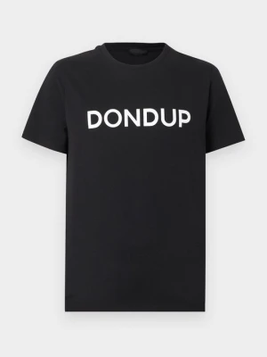 T-shirt z nadrukiem Dondup czarny