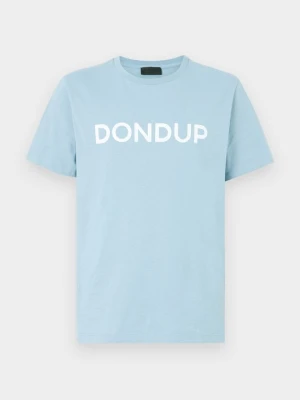 T-shirt z nadrukiem Dondup jasnoniebieski