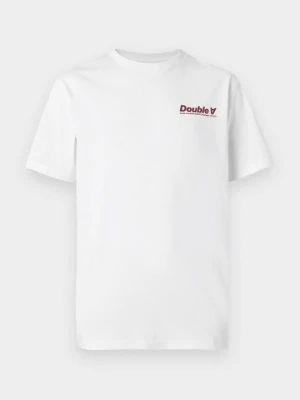 T-shirt z nadrukiem Double A By Wood Wood biały