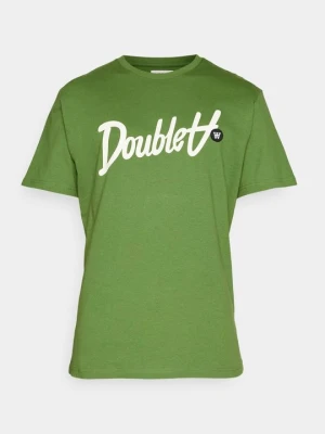 T-shirt z nadrukiem Double A By Wood Wood ciemnozielony