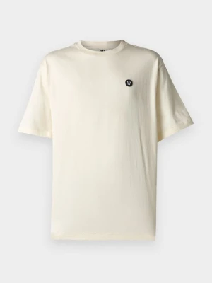 T-shirt z nadrukiem Double A By Wood Wood mleczny