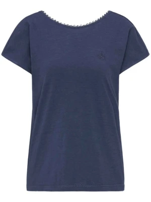 T-shirt z nadrukiem Dreimaster granatowy