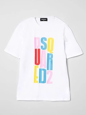 T-shirt z nadrukiem Dsquared2 biały