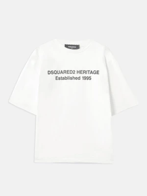 T-shirt z nadrukiem Dsquared2 biały