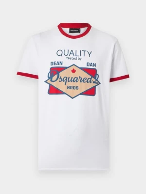 T-shirt z nadrukiem Dsquared2 biały