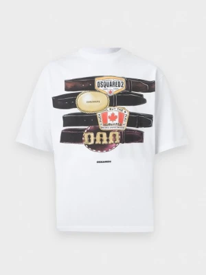 T-shirt z nadrukiem Dsquared2 biały