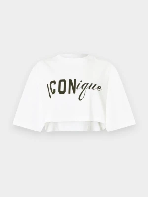 T-shirt z nadrukiem Dsquared2 biały
