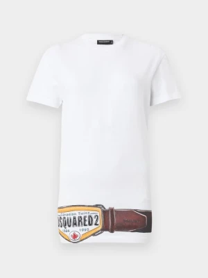 T-shirt z nadrukiem Dsquared2 biały