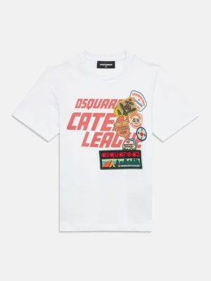 T-shirt z nadrukiem Dsquared2 biały