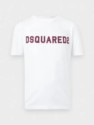 T-shirt z nadrukiem Dsquared2 biały