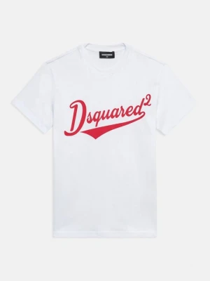 T-shirt z nadrukiem Dsquared2 biały
