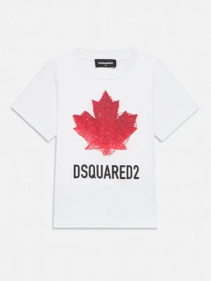 T-shirt z nadrukiem Dsquared2 biały