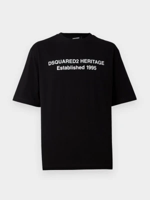 T-shirt z nadrukiem Dsquared2 czarny
