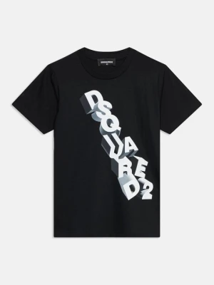 T-shirt z nadrukiem Dsquared2 czarny