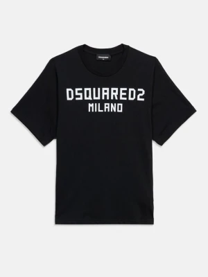 T-shirt z nadrukiem Dsquared2 czarny
