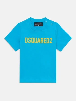 T-shirt z nadrukiem Dsquared2 niebieski