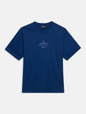 T-shirt z nadrukiem Dsquared2 niebieski