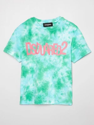T-shirt z nadrukiem Dsquared2 zielony