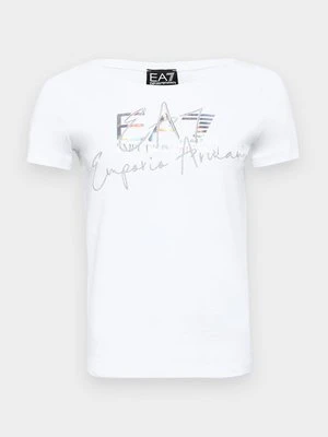 Zdjęcie produktu T-shirt z nadrukiem EA7 Emporio Armani biały