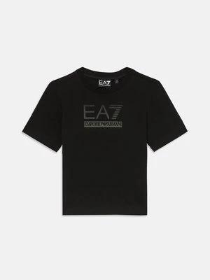 T-shirt z nadrukiem EA7 Emporio Armani czarny