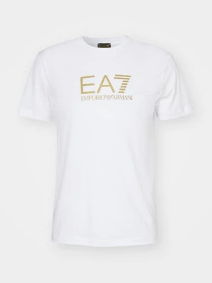 T-shirt z nadrukiem EA7 Emporio Armani biały