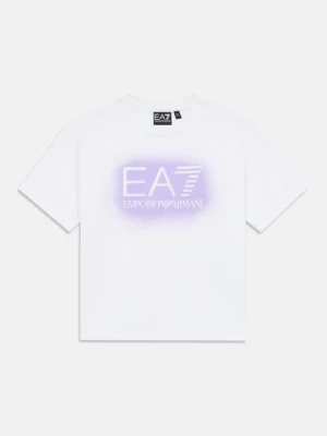 T-shirt z nadrukiem EA7 Emporio Armani biały