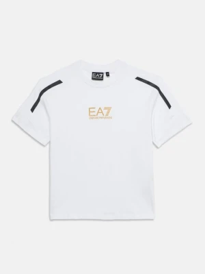 T-shirt z nadrukiem EA7 Emporio Armani biały