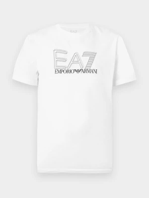 T-shirt z nadrukiem EA7 Emporio Armani biały
