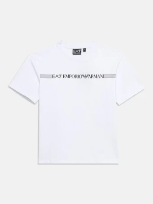 T-shirt z nadrukiem EA7 Emporio Armani biały