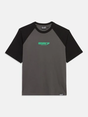 T-shirt z nadrukiem EA7 Emporio Armani ciemnoszary
