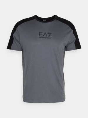 T-shirt z nadrukiem EA7 Emporio Armani ciemnoszary
