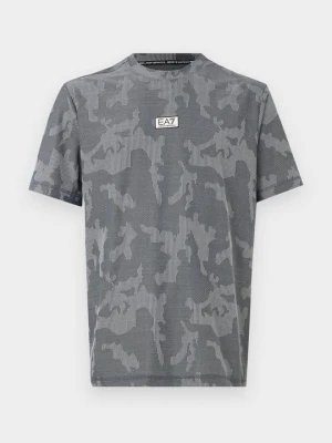 T-shirt z nadrukiem EA7 Emporio Armani ciemnoszary