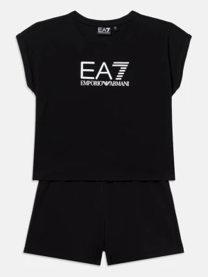 T-shirt z nadrukiem EA7 Emporio Armani czarny