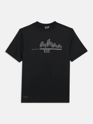 T-shirt z nadrukiem EA7 Emporio Armani czarny