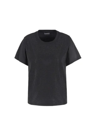 T-shirt z nadrukiem EA7 Emporio Armani czarny