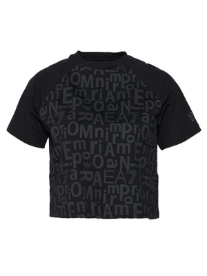 T-shirt z nadrukiem EA7 Emporio Armani czarny