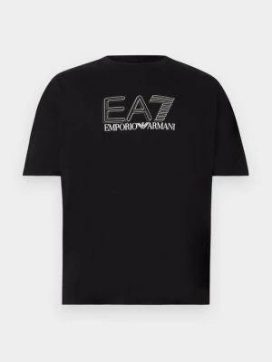 T-shirt z nadrukiem EA7 Emporio Armani czarny