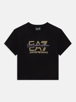 T-shirt z nadrukiem EA7 Emporio Armani czarny