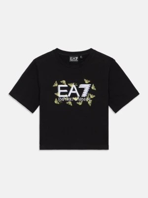 T-shirt z nadrukiem EA7 Emporio Armani czarny