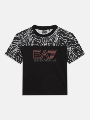 T-shirt z nadrukiem EA7 Emporio Armani czarny