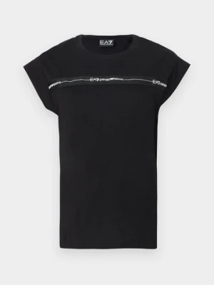T-shirt z nadrukiem EA7 Emporio Armani czarny