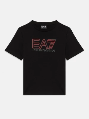 T-shirt z nadrukiem EA7 Emporio Armani czarny