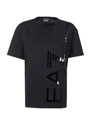 T-shirt z nadrukiem EA7 Emporio Armani czarny