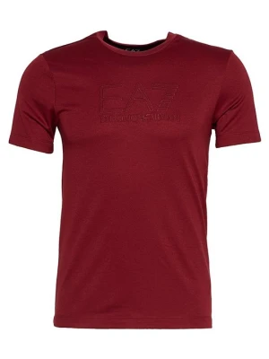T-shirt z nadrukiem EA7 Emporio Armani czerwony